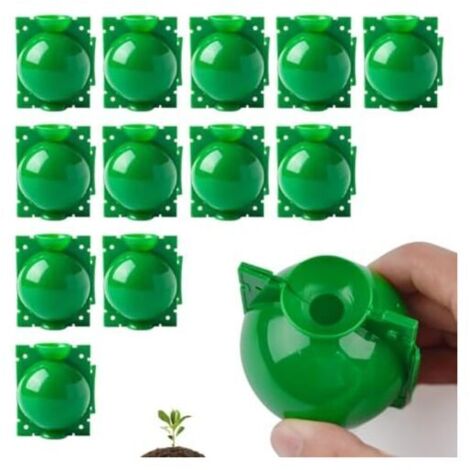 CSPARKV 12 Pièces Boîte de Greffage de Plantes Réutilisables Dispositif d'Enracinement Plantes Propagation Balle de Propagation Boîtes d'Élevage de Plantes pour Jardin Croissance Elevage Greffe (Vert)