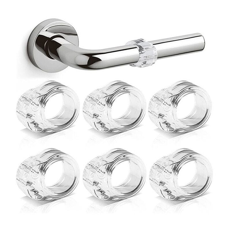 12 Pieces Door Handle Protector, Transparent Door Handle Stoppers-Door Stops, Wall Door Handle Stopper Bumper Ring Door Stop Cushion, for Walls Doors