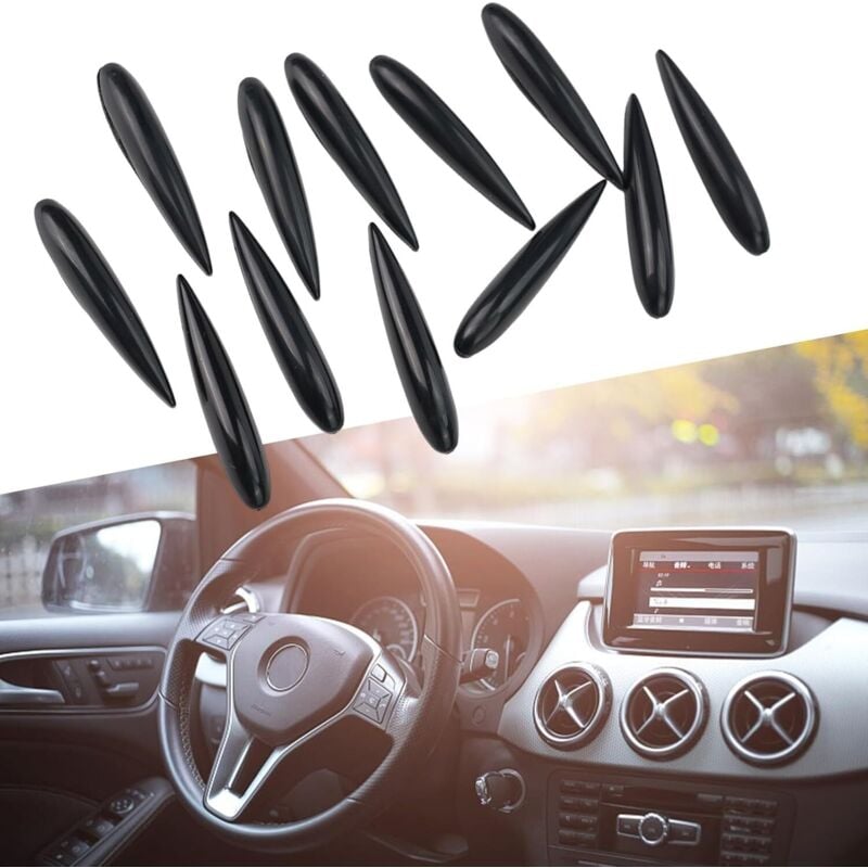 Image of CSPARKV 12 Stück Schutzstreifen für die Autotürschwelle, kratzfeste Schutzstreifen (schwarz)