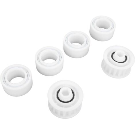 CSPARKV （12×18×4.8cm）Lot de 4 Roues de Guidage de Rechange pour Nettoyeur de Piscine avec 2 Engrenages de Poulie pour pour Accessoire de Nettoyeur de Piscine Robot Dolphin