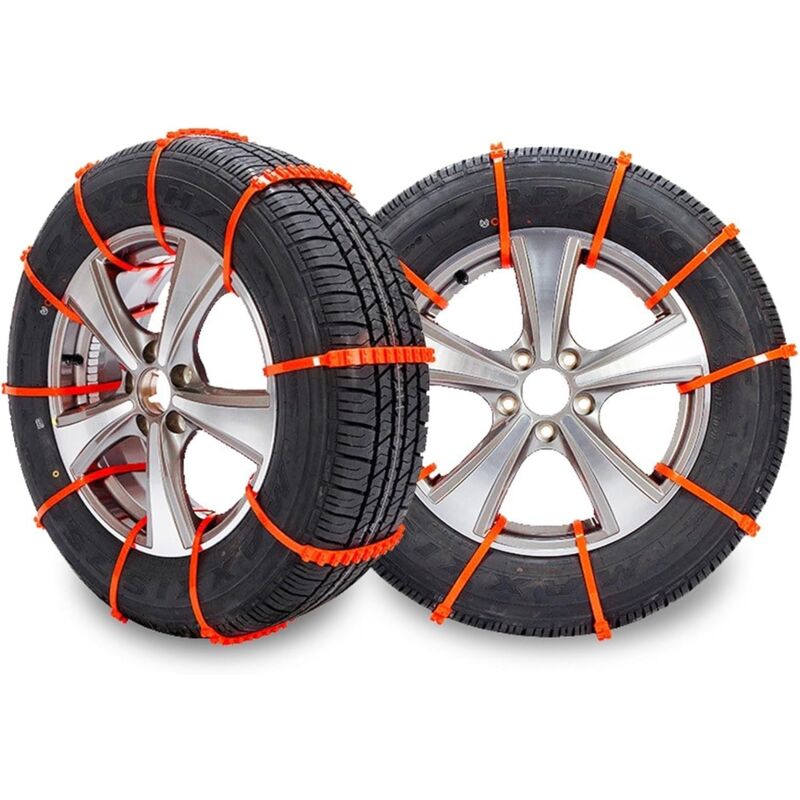 12pcs Snow Chains Universal Anti-Slip Wear-Resistant Snow Chain Snow Chain Fasteners for Compact Car Truck suv Winter Snow Car Tire Accessories.