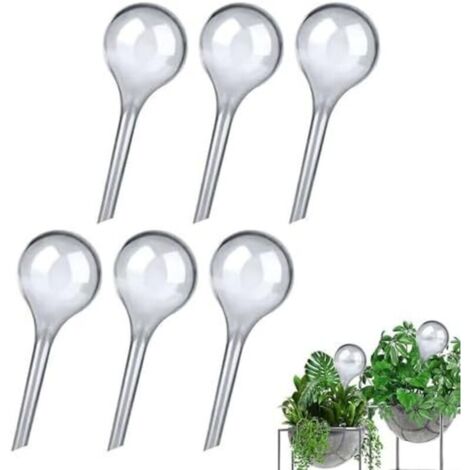 CSPARKV 13x5cm Lot De 6 Petites Boules D'arrosage Pour Plantes Boules D'arrosage Auto-Arrosage En Pvc Boules D'irrigation Pour Plantes Arrosage Goutte À Goutte Plante Interieur Pour L'intérieur Et L'e
