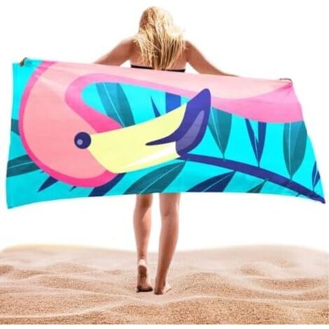CSPARKV 140x70cm Serviette de Plage en Microfibre Anti Sable, Couverture de Plage légère, Anti-Sable et à séchage Rapide pour Bronzer Sports de Plein air Yoga
