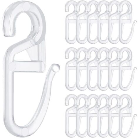 CSPARKV 150 Pièces Crochets À Rideaux Avec Œillets, Crochet Rideau De Ø 6 Mm, Crochet De Rideaux Plastique, Crochet Rideau Rail Pour Rails Et Tringles À Rideaux Accessoire De Rideaux(Transparent)