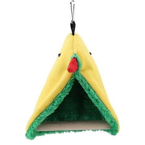 CSPARKV 15x13x15cm  Hamac en Peluche pour Animaux de Compagnie, lit d'oiseau pour hamac en Peluche pour Perroquet en Triangle