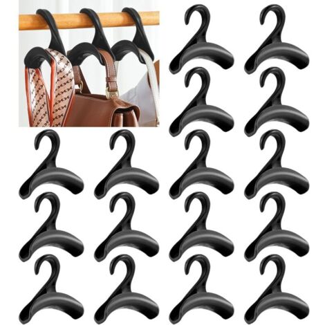 CSPARKV 16 Pièces Crochet Sac à Main Penderie, Support Rangement Sac à Main Accroche Sacs Crochet pour Ranger sur des Tringles à Vêtements Organiser Aussi les Sac a Main Écharpes Cravates
