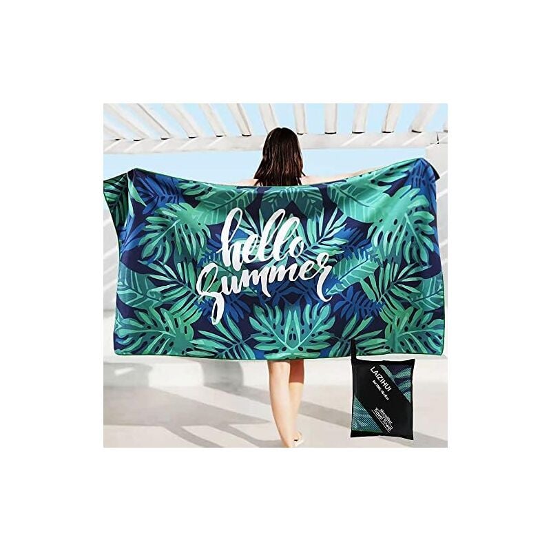 Csparkv - 160x80cm Serviette de Plage en Microfibre Anti Sable, Couverture de Plage légère, Anti-Sable et à séchage Rapide - Grande Couverture de