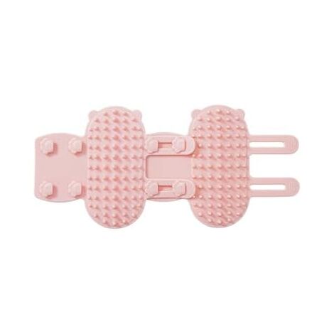 CSPARKV 16x12cm 2pcs 2 in 1 Self Cleaning Cat Brush, Silicone Adjustable Cat Grooming Brush Cat Face Scratchers for Table Legs Climbing Frame Dog Shedding Glove, Pink
