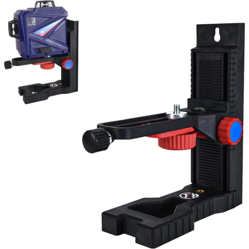 CSPARKV （17×13×6cm）Multi Support Niveau Holder Laser, Niveaux Laser Chantier, Laser Holder Level Adapter à 360°, Magnetic Holder 1/4 Inch, 20mm