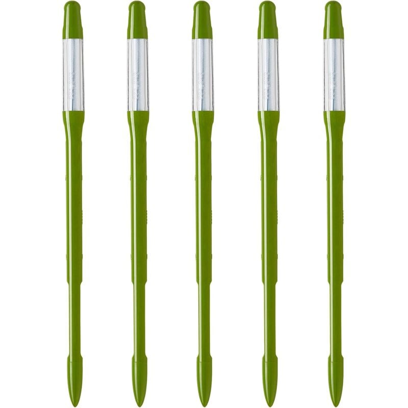 18×1×1cm)Indicateur d'arrosage pour Plantes (Lot de 5, Moyen, Vert) - pour Toutes Les Plantes, Fonctionne dans Tous Les sols Design Minimaliste,