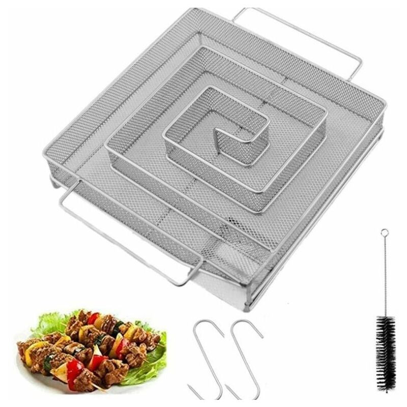 Csparkv - 18.5x15x4cm) -Générateur de Fumée Froide, Enérateur de Fumée Froide en Acier Inoxydable, Générateur de Fumée Professionnel avec Brosse de