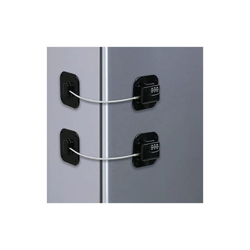 Csparkv - 2 cerraduras para refrigerador con código, cerraduras de seguridad para niños con adhesivo, cerraduras combinadas para gabinetes, alacenas,