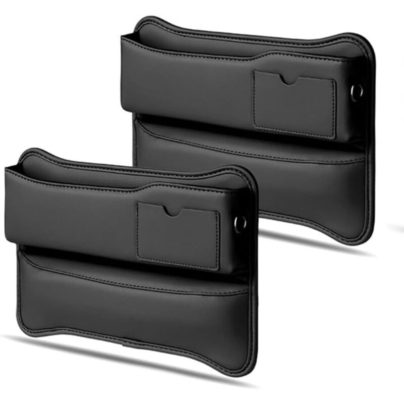 2 Pack Car Front Seat Storage Box for Car Seats with Cable Hole - Front Car Seat Organizer - Center Console - Phone Organizer - Csparkv