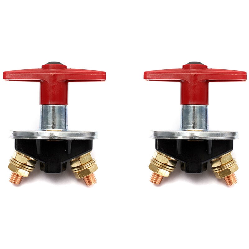 2 pack Isolateur de Batterie à Clé Fixe de 200 Amp Interrupteur D'Arrêt Coupé Interrupteur électrique 12V / 24V Commutateur électrique Robuste