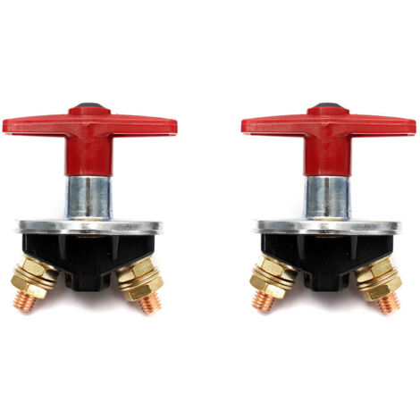 CSPARKV 2 pack Isolateur de Batterie à Clé Fixe de 200 Amp Interrupteur D'Arrêt Coupé Interrupteur électrique 12V / 24V Commutateur électrique Robuste