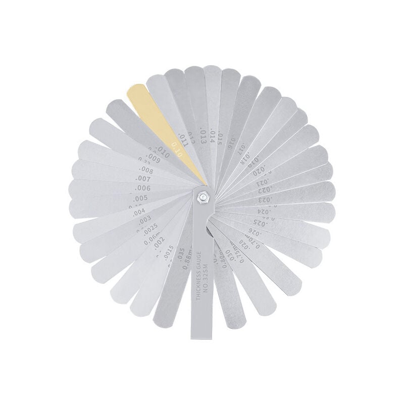 Csparkv - 2 pack Jauges d'épaisseur de précision, 32 Lames en de marquage métrique/impérial pour la Mesurer de l'espace libre Largeur/Épaisseur