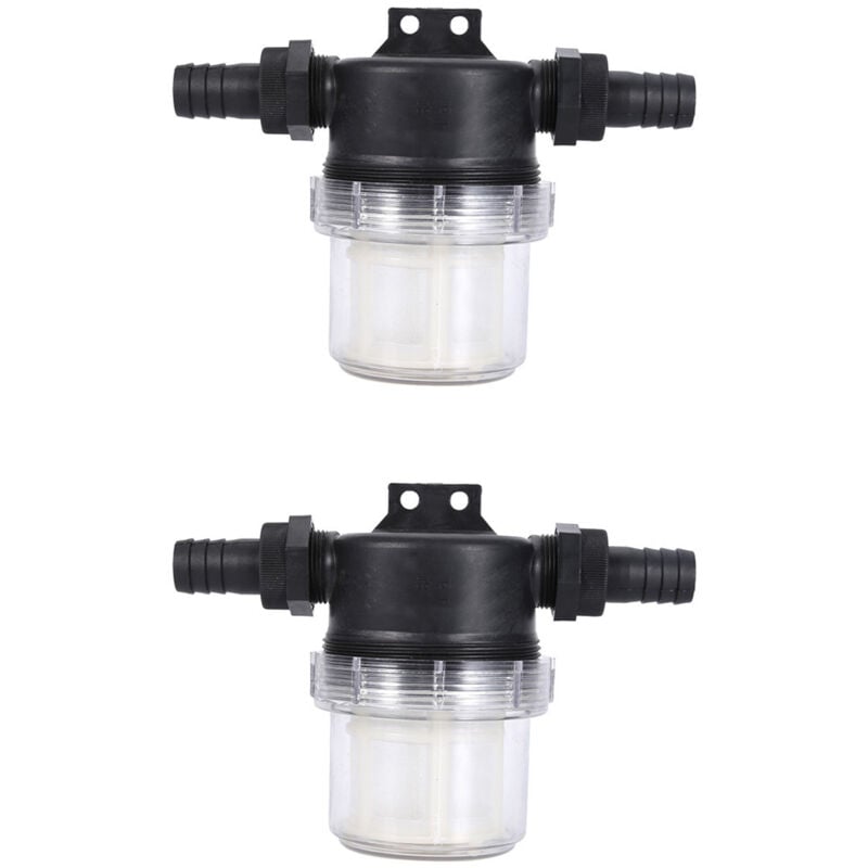 CSPARKV 2 pack Pompe à eau filtre filet arroseur réglable en ligne Transparent maille crépine arrosage outil pour jardinage pompe à