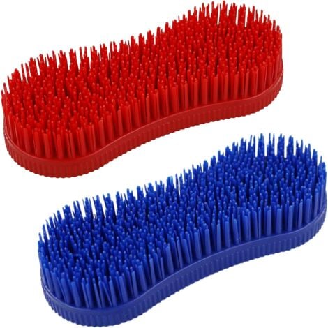 CSPARKV 2 Pack Silicone Horse Grooming Brushes