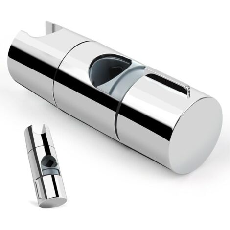 CSPARKV 2 PCS Support de Douche，Support de Douche à Main Remplaçable，support pommeau de douche，Adapté à la Barre de Douche，support douche sans percage pour Salle de Bain，ABS Chromé