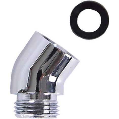 CSPARKV 2 Piece Angled Shower Head Fitting 1/2' IG 1/2' Ag Thread and 50° Tilt (Winkel01)