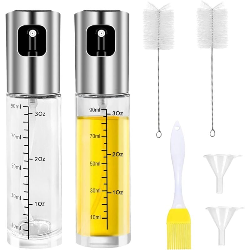 Csparkv - 2 Pièces 100ml Vaporisateur d'huil de Cuisine avec Balance, Vaporisateur Huile d'Olive,Vaporisateur d'huile et de vinaigre, Cuisine