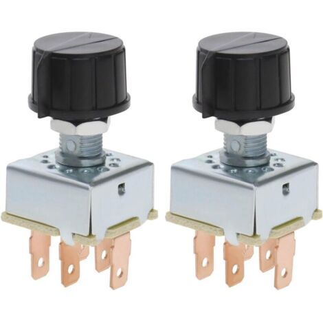 CSPARKV 2 Pièces Bouton Rotatif de Climatisation AC Interrupteur de Ventilateur à 3 Vitesses Commande de Climatisation Remplacement Rotatif Universel pour Voiture