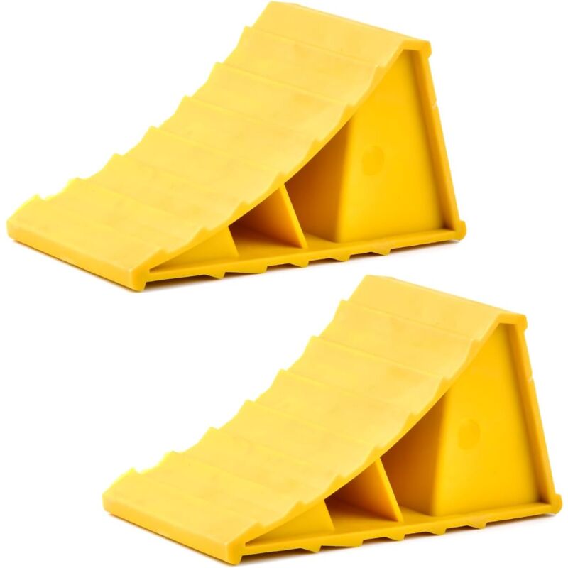 Csparkv - 2 Pièces Cale de Roue, Bloc Anti-DéRapant, Cales de Roue, Cale de Roue Voiture, Cale Roue Voiture, pour Caravane, Camping-Car, Voiture,