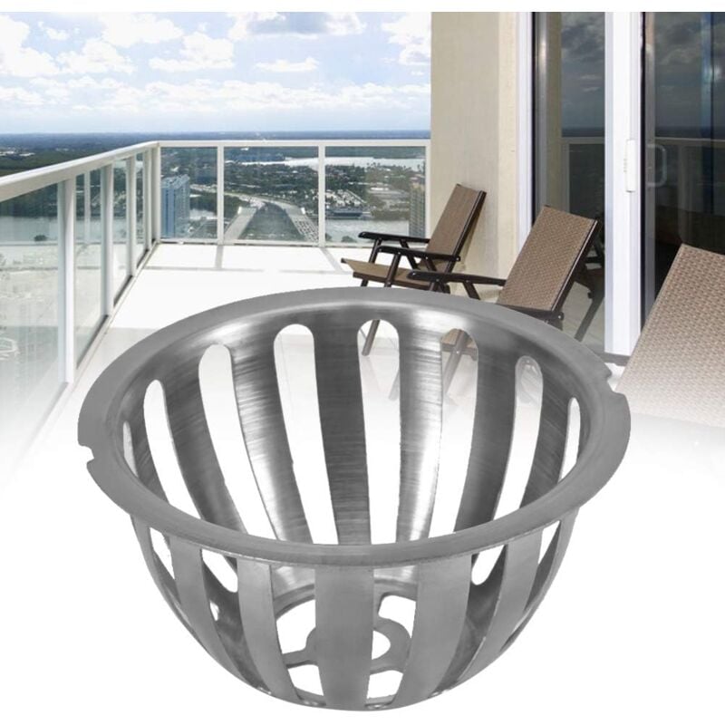 Csparkv - 2 pièces crépine de Filtre en Acier Inoxydable arrête Les graines de Feuilles et Autres débris Drain de Sol de gouttière pour Balcon de