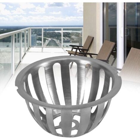 CSPARKV 2 pièces crépine de Filtre en Acier Inoxydable arrête Les graines de Feuilles et Autres débris Drain de Sol de gouttière pour Balcon de Jardin(100 MM)
