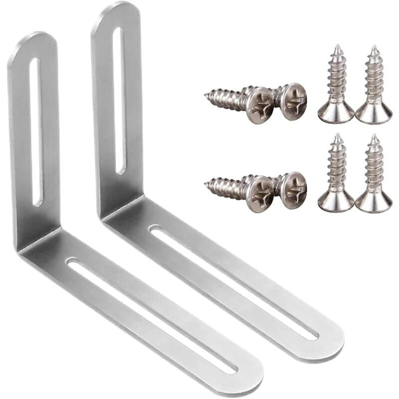 Csparkv - 2 Pièces Support D'Angle Droit Équerre De Fixation Meuble Support D'Angle Droit En Forme De l Supports D'Angle De Connecteur Connecteurs