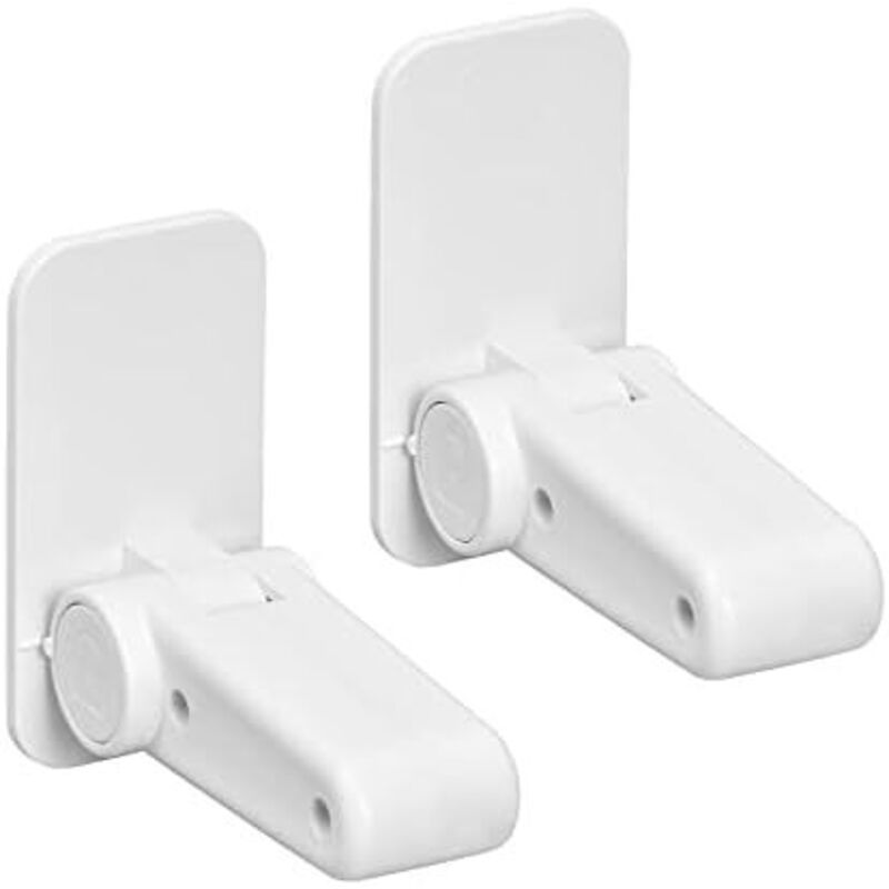 Csparkv - 2 piezas de cerraduras de puerta de palanca de seguridad para niños, tope de puerta de bloqueo de seguridad para bebés con tope adhesivo