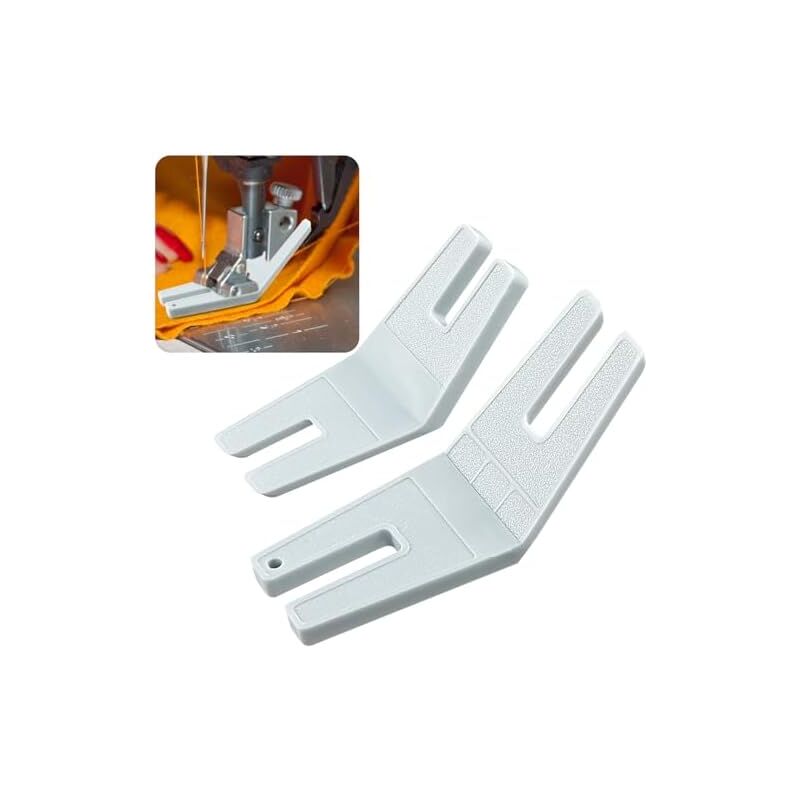 2 piezas prensatelas para máquina de coser, herramienta de ayuda para coser voluminosos, pie de puntada recta, guía de costura, accesorios de