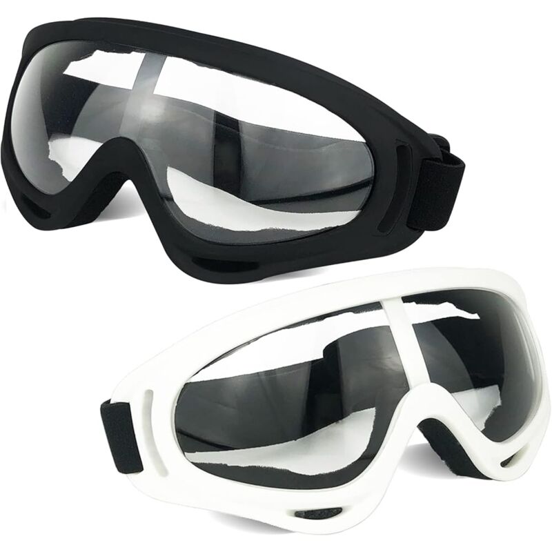 20×10×10cm)2 Pack Protective Goggles / Safety Glasses / Motorcycle Goggles with Bandanas - Csparkv