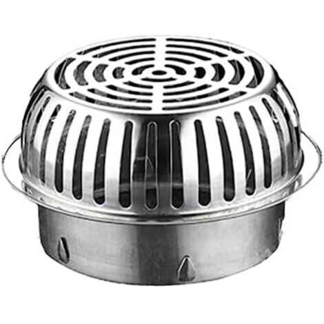 CSPARKV （21.5×21.5×11.8cm）Drain de sol anti-obstruction en acier inoxydable, filtre de vidange de gouttière de tailles multiples, convient pour le drainage de sol de toit de cour, anti-blocage