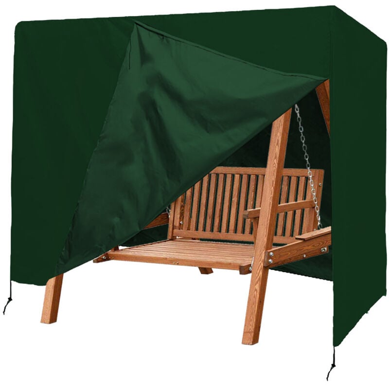 CSPARKV 220x125x170cm(vert), Housse de Protection pour Balancelle Housse de Chaises de Jardin en PE, Couverture de Meubles de Jardin,Bâche Anti-UV