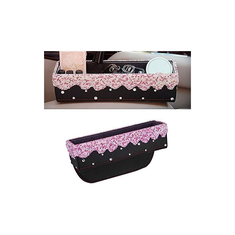 CSPARKV 250x130mm BoîTe De Rangement pour Voiture Support Universel pour Gobelet À Eau De Voiture Sac De Rangement Multifonctionnel PinkOne Size