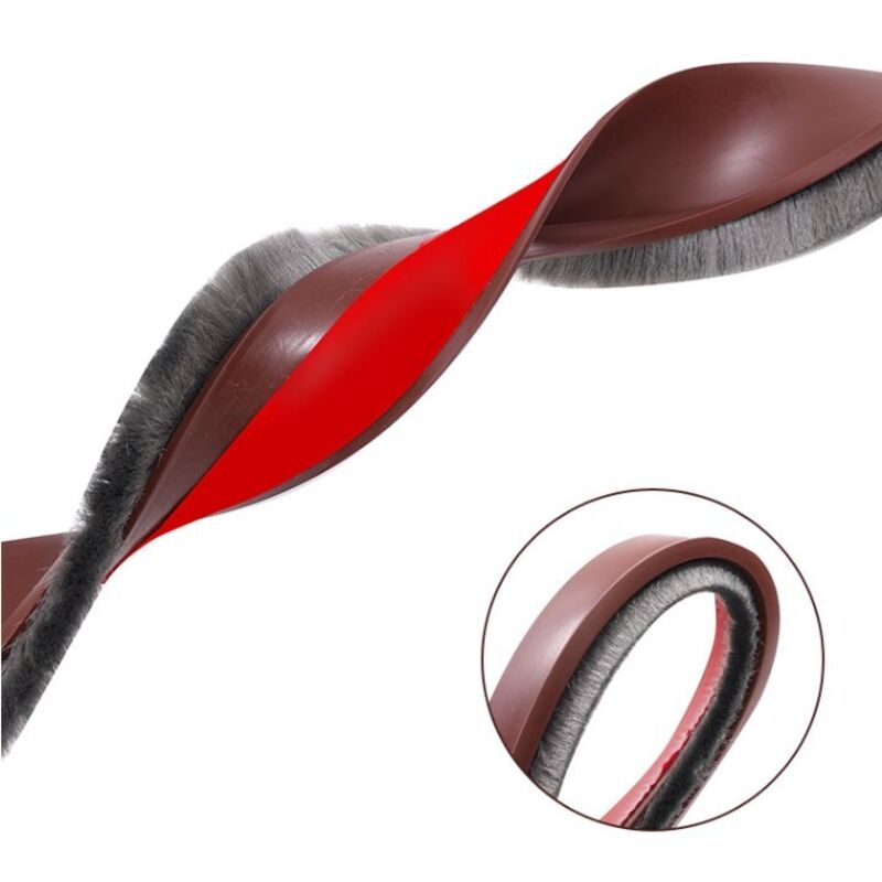 Csparkv - 2.5cm x 1m - brun - Bas de porte profilé à brosse