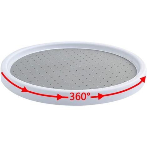 CSPARKV 25x25 x3.1cm 2 pcs Étagère à épices rotative, Plateau Tournant pour épices Condiments Rangement de Cuisine, multifonction pour le rangement de la cuisine