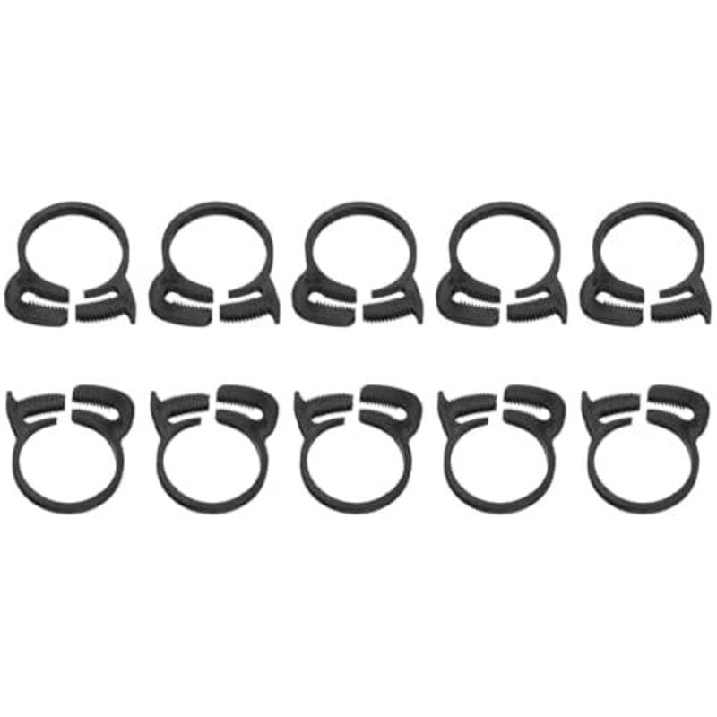Image of 27-29 mm 20 Stück verstellbare Doppel-SNAP-Grip-Schlauchklemmen aus schwarzem Kunststoff - Csparkv