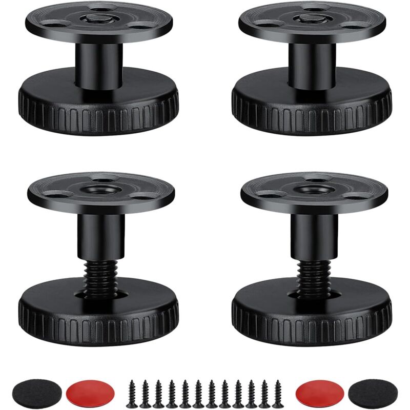 27-40 mm Adjustable Furniture Legs, 4 Pieces Furniture Legs, 2 Installation Types Can Be Drilled or Self-Adhesive, with Anti-Scratch Pad Furniture