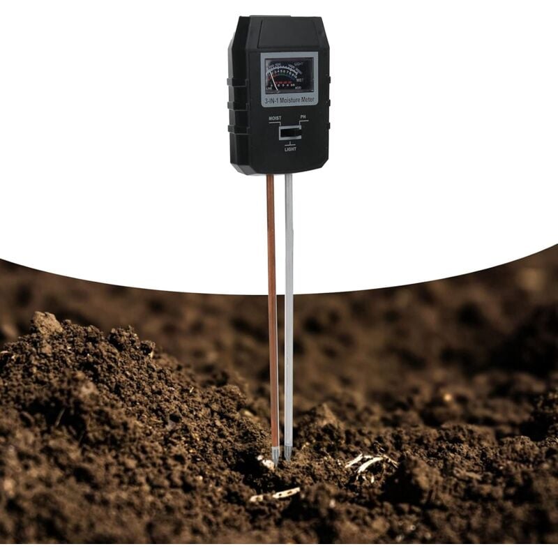 28×6×6cm)testeur d'humidité du sol,Analyseur d'humidité multifonctionnel, testeur d'éclairage du pH-mètre, moniteur d'eau des plantes pour jardin,