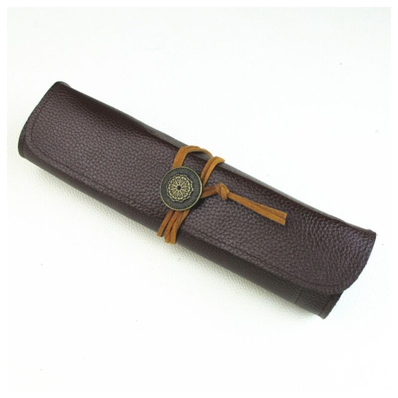 Csparkv - 28x20cm Sac Porte-Outils Couteaux Rouleau de Rangement en Cuir, pour Ciseau, Couteau de Chef, Outils