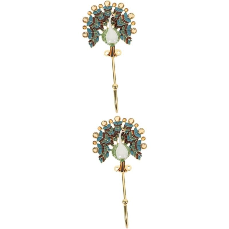 2Pcs Enamel Flower Coat Hook Enamel Coat Hooks Hand Hooks for Wall Retro Hook Wall Clothes Rack Decorative Wall Hook Hat Hanger Zinc Alloy - Csparkv