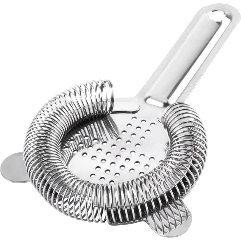 2Pcs silver Hawthorn Cocktail Strainer Stainless Steel Bar Strainer Professional Strainer for Commercial Bartender or Home Use - Csparkv