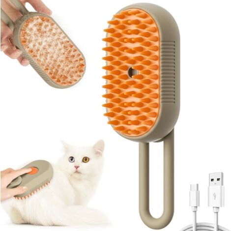 CSPARKV 3 in 1 Pet Steam Brush for Dogs and Cats, Multifunctional Grooming Brush with Water Tank, Cat and Dog Steam Brush for Detangling Pets' Knots and Loose Hair