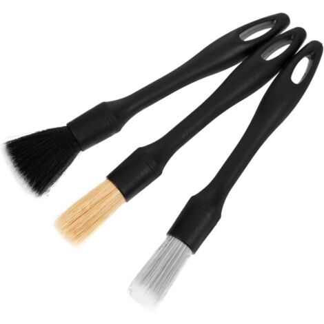 CSPARKV 3 pièces Brosse de Détail Automobile Kit de Nettoyage Intérieur pour Voiture Brosse Souple pour Jantes et Rims Outils de Nettoyage Efficaces pour Entretien Automobile