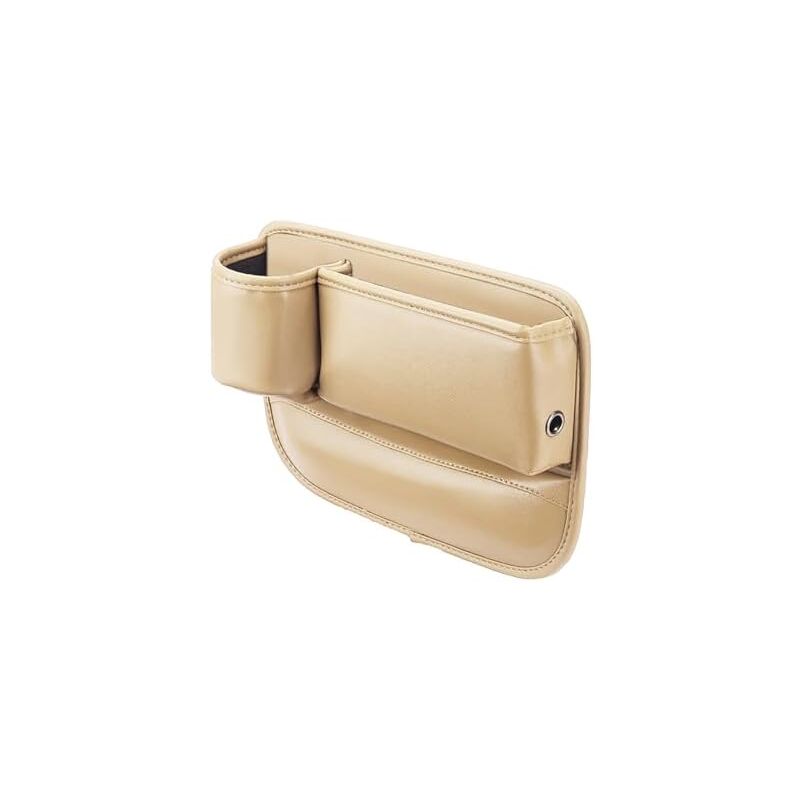 Csparkv - 30x20.5cm Beige Conducteur principal Organisateur VoitureStockage d'écart de Siège de VoitureAuto Seat Gap OrganisateurBoîte de rangement