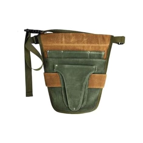 CSPARKV 30x28.5cm Gardening Belt Waist Bag Canvas Garden Tool Belt Bag with Multiple Storage Pockets Waterproof Portable for Men Women Durable Scissors Lawn Mower Do
