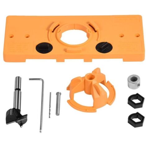 CSPARKV 35mm Charnière Jig Ennuyeux trou Guide de perçage Cutter Ensemble de mèches, porte Ennuyeux trou Template/mèche à façonner Ensemble pour Système Carpenter menuiserie