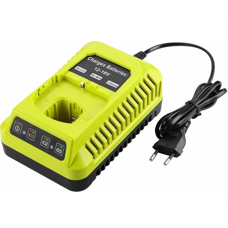 Csparkv - 3A 12V-18V Chargeur de Batterie de Rechange pour Ryobi one + 12V-18V BCL1418 260051002 P113 P117 P118 Batterie Rechargeable
